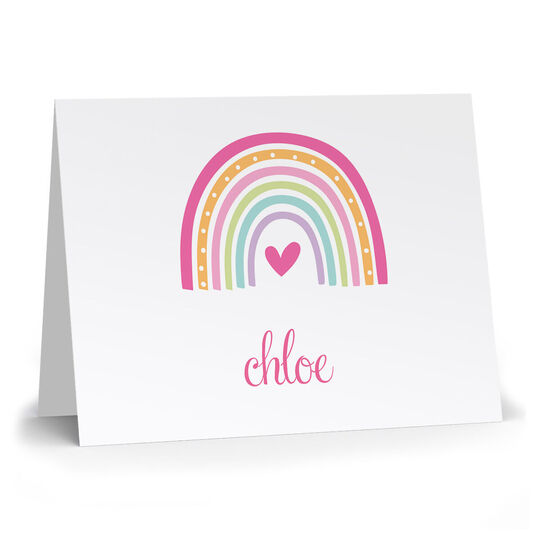Adorable Rainbow Folded Note Cards